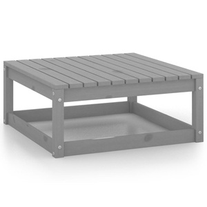 vidaXL, vidaXL Gartenhocker 70x70x30 cm Grau Massivholz Kiefer, 