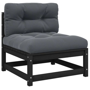 vidaXL, vidaXL Garten-Mittelsofa mit Anthrazit Kissen Massivholz Kiefer