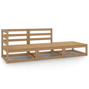 vidaXL, vidaXL 3-tlg. Garten-Lounge-Set Honigbraun Massivholz Kiefer, vidaXL 3-tlg. Garten-Lounge-Set Honigbraun Massivholz Kiefer