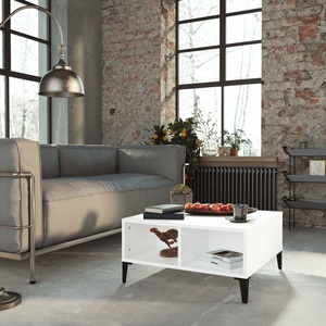 vidaXL Couchtisch Weiß 60x60x30 cm Spanplatte