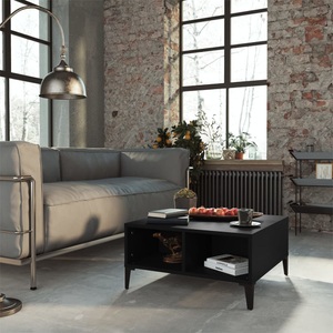 vidaXL Couchtisch Schwarz 60x60x30 cm Spanplatte