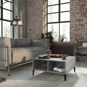 vidaXL Couchtisch Betongrau 60x60x30 cm Spanplatte