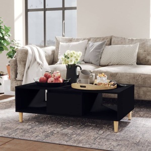 vidaXL Couchtisch Schwarz 103,5x60x35 cm Spanplatte