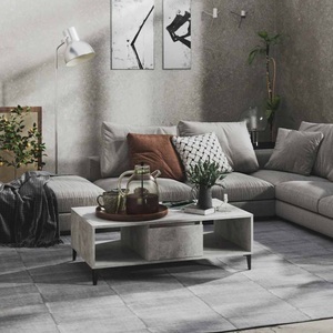 vidaXL Couchtisch Betongrau 103,5x60x35 cm Spanplatte