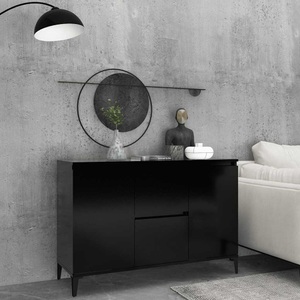 vidaXL Sideboard Schwarz 104x35x70 cm Spanplatte