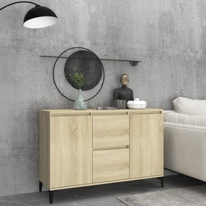 vidaXL, vidaXL Sideboard Sonoma-Eiche 104x35x70 cm Spanplatte, vidaXL Sideboard Sonoma-Eiche 104x35x70 cm Holzwerkstoff