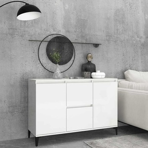 vidaXL, vidaXL Sideboard Hochglanz-Weiß 104x35x70 cm Spanplatte
