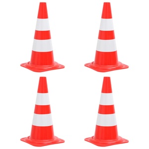 vidaXL, vidaXL Reflektierende Verkehrskegel 4 Stk. Rot und Weiß 50 cm, vidaXL Reflektierende Leitkegel 4 Stk. Rot und Weiß 50 cm