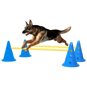 vidaXL, vidaXL Aktivitäts-Hindernis-Set für Hunde Blau und Gelb, vidaXL Agility Hundetraining Hindernis-Set Blau und Gelb