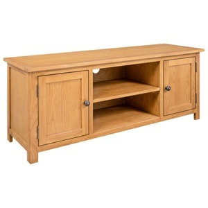 vidaXL, vidaXL TV-Schrank 110x35x44 cm Massivholz Eiche, vidaXL TV-Schrank 110x35x44 cm Massivholz Eiche