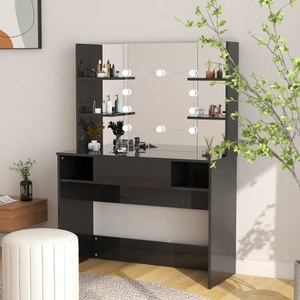 vidaXL, vidaXL Schminktisch mit LED-Beleuchtung 100x40x135 cm MDF, vidaXL Schminktisch mit LED-Beleuchtung 100x40x135 cm MDF