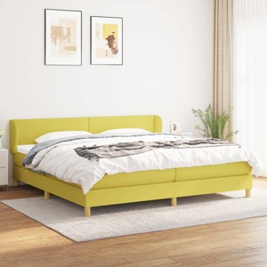 vidaXL, vidaXL Boxspringbett mit Matratze Grün 200x200 cm Stoff, 