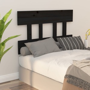 vidaXL, vidaXL Bett-Kopfteil Schwarz 78,5x3x81 cm Massivholz Kiefer, vidaXL Bett-Kopfteil Schwarz 78,5x3x81 cm Massivholz Kiefer