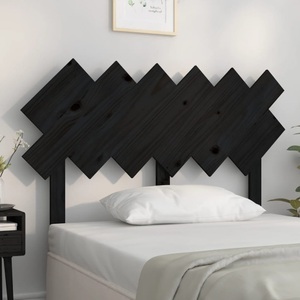 vidaXL, vidaXL Bett-Kopfteil Schwarz 122,5x3x80,5 cm Massivholz Kiefer