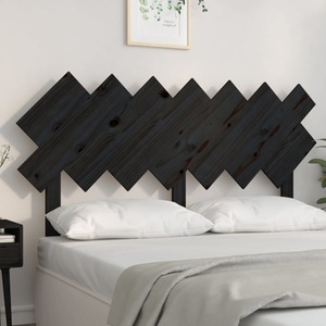vidaXL, vidaXL Bett-Kopfteil Schwarz 141x3x80,5 cm Massivholz Kiefer