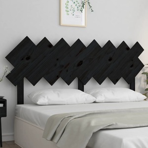 vidaXL, vidaXL Bett-Kopfteil Schwarz 159,5x3x80,5 cm Massivholz Kiefer