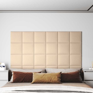vidaXL, vidaXL Wandpaneele 12 Stk. Creme 30x30 cm Stoff 1,08 m²