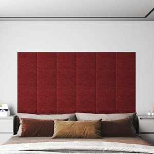 vidaXL, vidaXL Wandpaneele 12 Stk. Weinrot 30x30 cm Stoff 1,08 m²