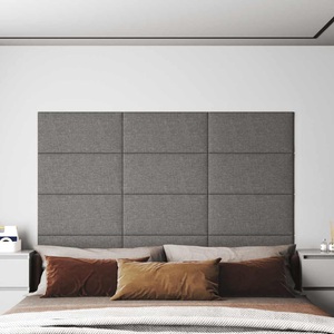 vidaXL, vidaXL Wandpaneele 12 Stk. Hellgrau 60x30 cm Stoff 2,16 m²
