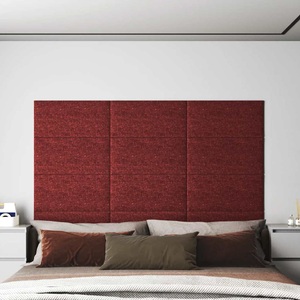 vidaXL, vidaXL Wandpaneele 12 Stk. Weinrot 60x30 cm Stoff 2,16 m²