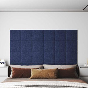 vidaXL, vidaXL Wandpaneele 12 Stk. Blau 30x30 cm Stoff 1,08 m²