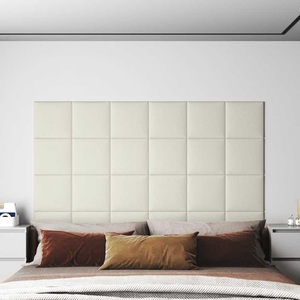 vidaXL, vidaXL Wandpaneele 12 Stk. Creme 30x30 cm Samt 1,08 m²