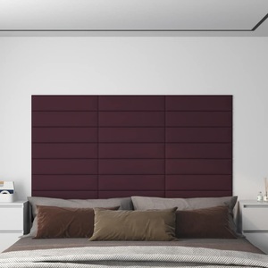 vidaXL, vidaXL Wandpaneele 12 Stk. Lila 60x15 cm Stoff 1,08 m²