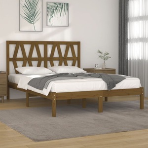 vidaXL, vidaXL Massivholzbett Honigbraun Kiefer 200x200 cm