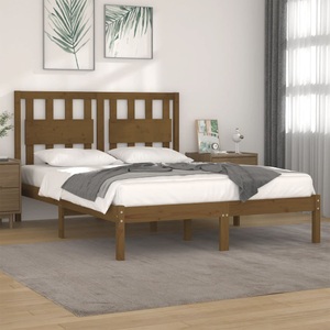 vidaXL, vidaXL Massivholzbett Honigbraun Kiefer 200x200 cm