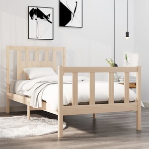 vidaXL, vidaXL Massivholzbett 90x190 cm 3FT Single, vidaXL Massivholzbett 90x190 cm