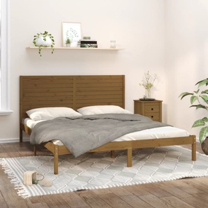 vidaXL, vidaXL Massivholzbett Honigbraun 200x200 cm, 