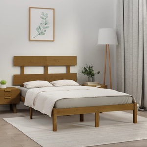vidaXL, vidaXL Massivholzbett Honigbraun 200x200 cm, vidaXL Massivholzbett Honigbraun 200x200 cm