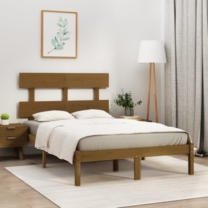 vidaXL, vidaXL Massivholzbett Honigbraun 140x200 cm, 