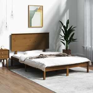 vidaXL, vidaXL Massivholzbett Honigbraun Kiefer 120x200 cm