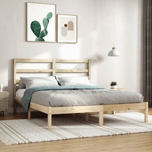 vidaXL, vidaXL Massivholzbett Kiefer 160x200 cm, vidaXL Massivholzbett ohne Matratze 160x200 cm Kiefernholz