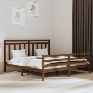 vidaXL, vidaXL Massivholzbett Honigbraun 200x200 cm
