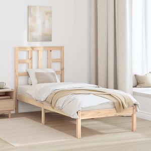 vidaXL Massivholzbett 75x190 cm 2FT6 Small Single
