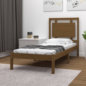 vidaXL, vidaXL Massivholzbett Honigbraun 100x200 cm