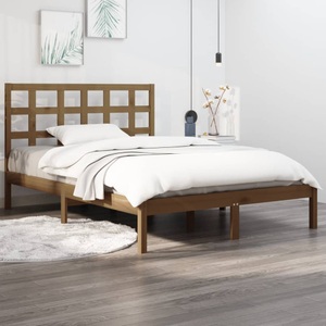 vidaXL, vidaXL Massivholzbett Honigbraun 200x200 cm