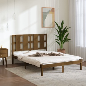 vidaXL, vidaXL Massivholzbett Honigbraun Kiefer 120x200 cm