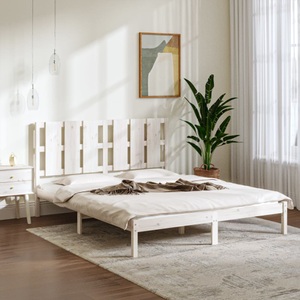vidaXL, vidaXL Massivholzbett Weiß 150x200 cm 5FT King Size