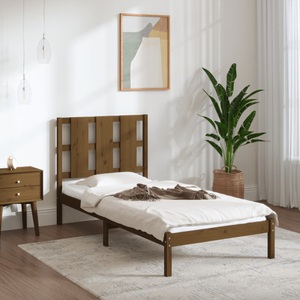 vidaXL, vidaXL Massivholzbett Honigbraun Kiefer 100x200 cm