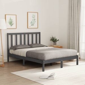 vidaXL, vidaXL Massivholzbett Grau 120x200 cm, vidaXL Massivholzbett Grau 120x200 cm