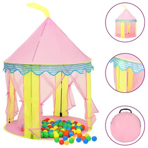 vidaXL, vidaXL Kinder-Spielzelt mit 250 Bällen Rosa 100x100x127 cm, vidaXL Kinder-Spielzelt mit 250 Bällen Rosa 100x100x127 cm