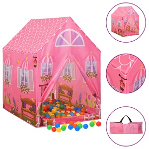 vidaXL, vidaXL Kinder-Spielzelt mit 250 Bällen Rosa 69x94x104 cm, vidaXL Kinder-Spielzelt mit 250 Bällen Rosa 69x94x104 cm