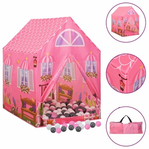 vidaXL, vidaXL Kinder-Spielzelt mit 250 Bällen Rosa 69x94x104 cm, vidaXL Kinder-Spielzelt mit 250 Bällen Rosa 69x94x104 cm