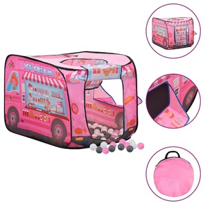 vidaXL, vidaXL Kinder-Spielzelt mit 250 Bällen Rosa 70x112x70 cm, vidaXL Kinder-Spielzelt mit 250 Bällen Rosa 70x112x70 cm