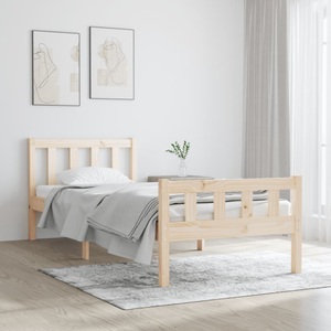 vidaXL, vidaXL Massivholzbett 75x190 cm 2FT6 Small Single