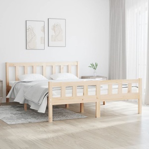 vidaXL, vidaXL Massivholzbett 120x190 cm 4FT Small Double, vidaXL Massivholzbett 120x190 cm