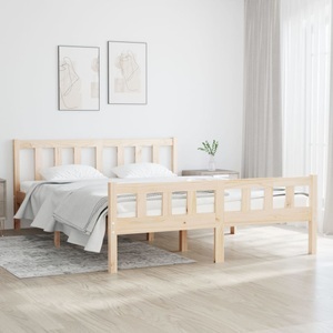 vidaXL, vidaXL Massivholzbett 135x190 cm 4FT6 Double